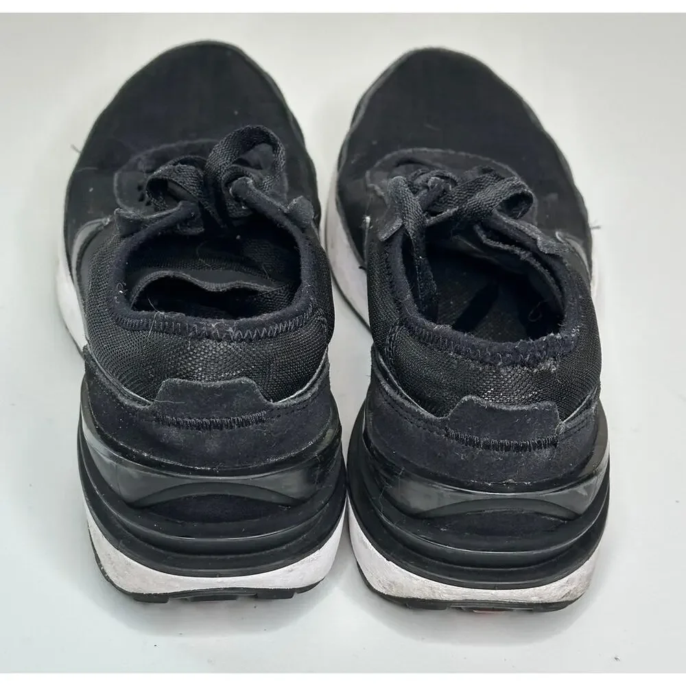 Nike Waffle One Black White Mesh Suede Sneakers Boys 7Y Low Top Womens 8.5